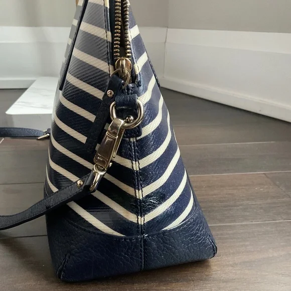Kate Spade Navy Nautical Striped Leather Bag - Picture 5 of 14